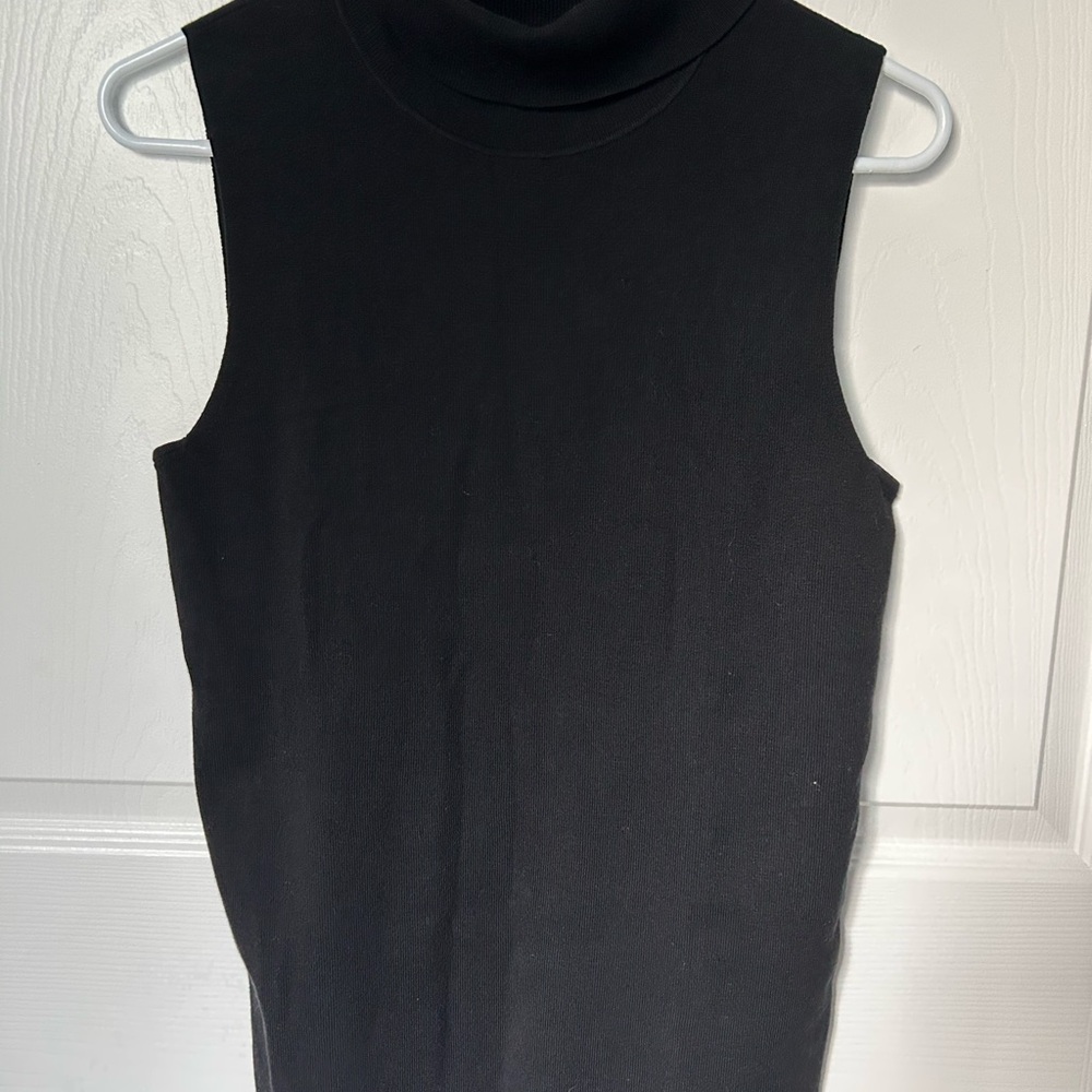 Talbots Black Sleeveless Mock Neck Top Size Petite Large NWT - Picture 10 of 11